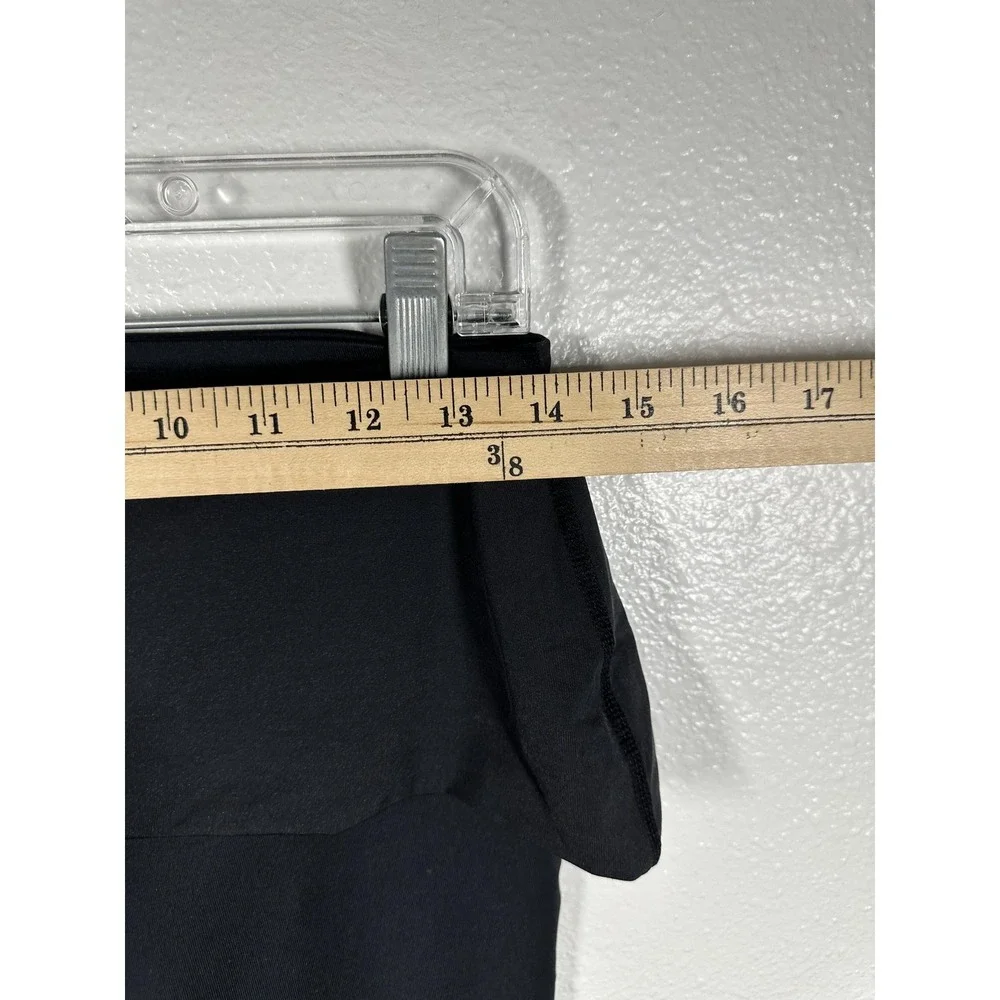 Athleta Leggings Womens Large Black Fold Over High Waist Yoga Pants Athletic Gym